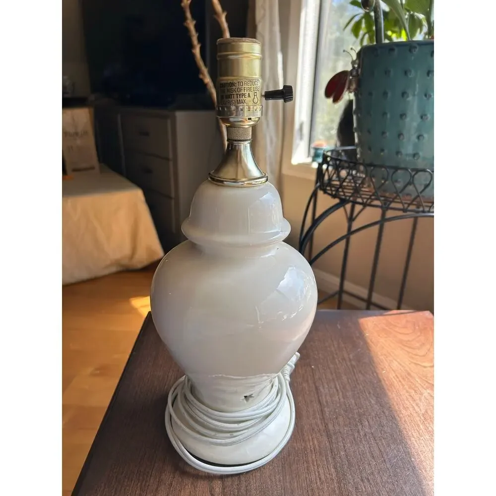 Vintage Ceramic nightlight Lamp Stars Cut Out No Shade